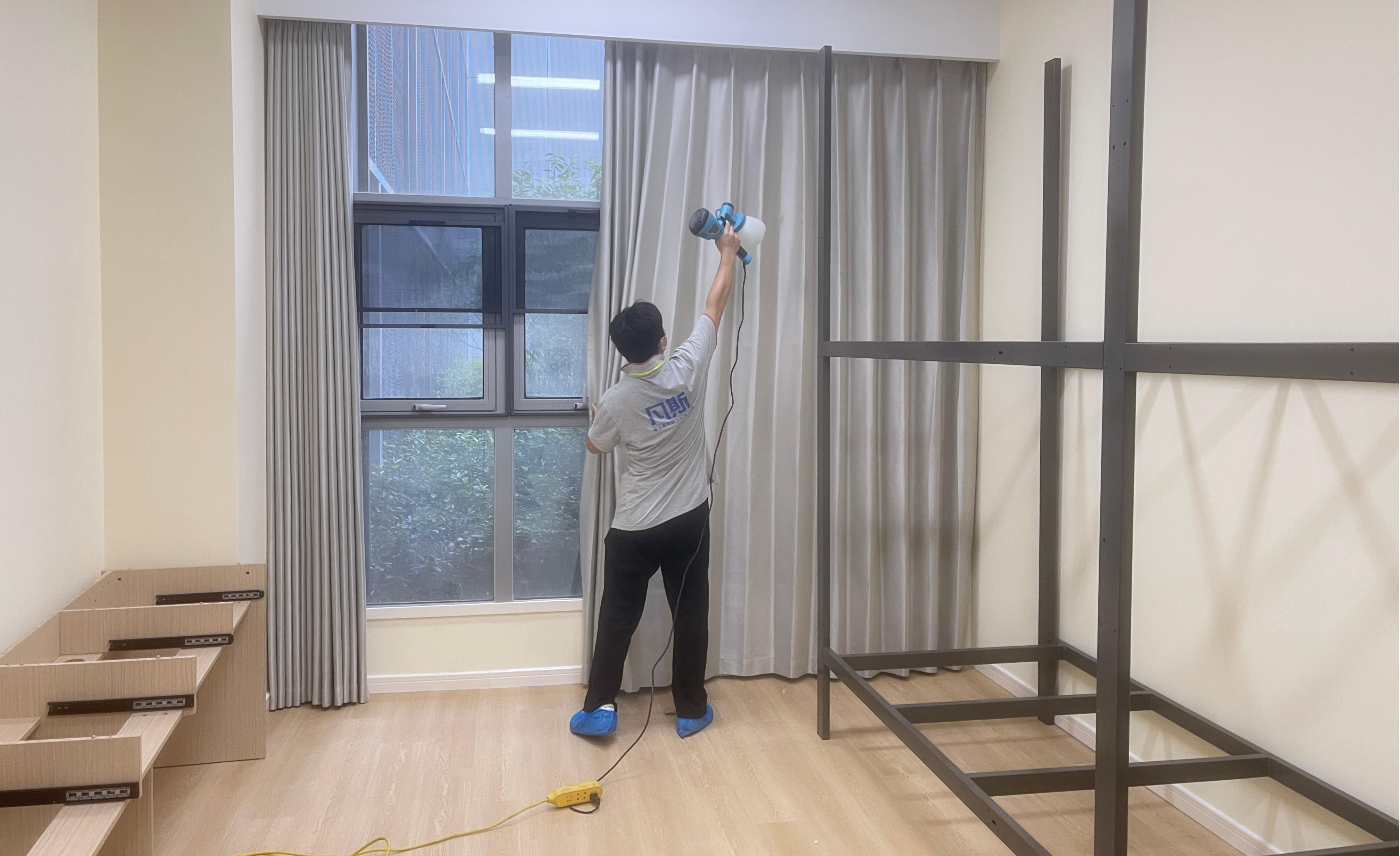 家庭除甲醛，墙面顶面窗帘治理不是最重要的一步却是不可忽视的一步！